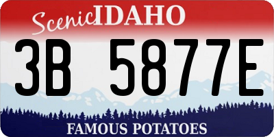 ID license plate 3B5877E