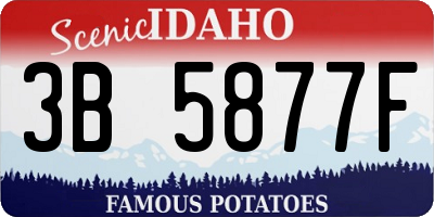 ID license plate 3B5877F