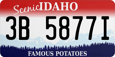 ID license plate 3B5877I