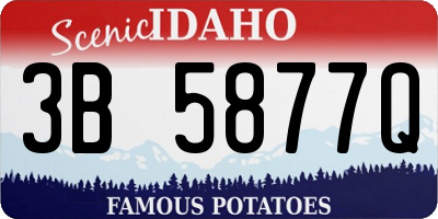 ID license plate 3B5877Q