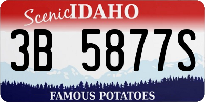 ID license plate 3B5877S