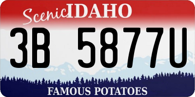 ID license plate 3B5877U