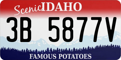 ID license plate 3B5877V