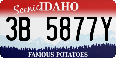 ID license plate 3B5877Y