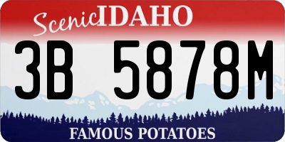 ID license plate 3B5878M