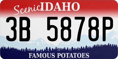 ID license plate 3B5878P