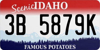 ID license plate 3B5879K