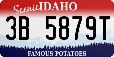 ID license plate 3B5879T