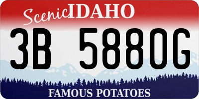 ID license plate 3B5880G