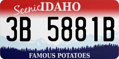 ID license plate 3B5881B