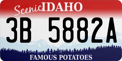 ID license plate 3B5882A