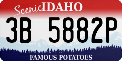 ID license plate 3B5882P