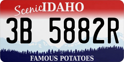 ID license plate 3B5882R