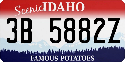 ID license plate 3B5882Z