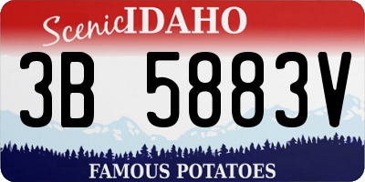 ID license plate 3B5883V