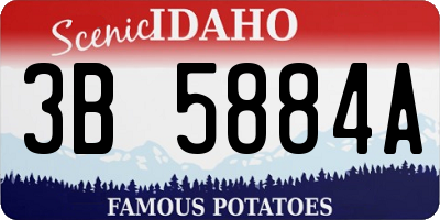 ID license plate 3B5884A