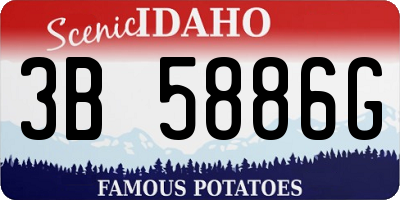 ID license plate 3B5886G