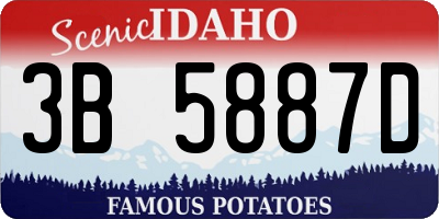 ID license plate 3B5887D
