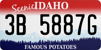 ID license plate 3B5887G
