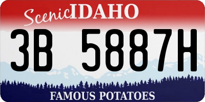 ID license plate 3B5887H