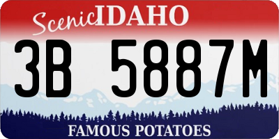 ID license plate 3B5887M