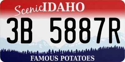 ID license plate 3B5887R