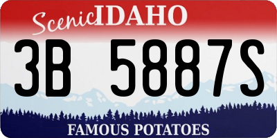 ID license plate 3B5887S