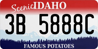 ID license plate 3B5888C