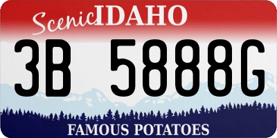 ID license plate 3B5888G