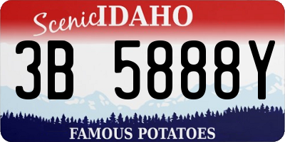 ID license plate 3B5888Y