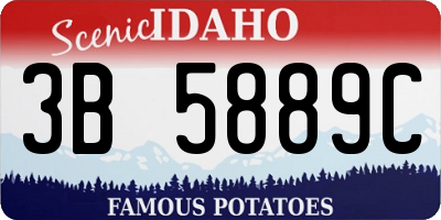 ID license plate 3B5889C