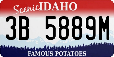 ID license plate 3B5889M