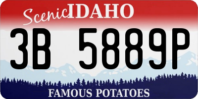 ID license plate 3B5889P