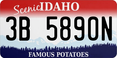 ID license plate 3B5890N
