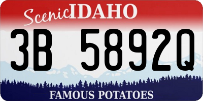 ID license plate 3B5892Q