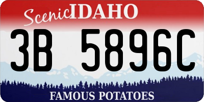 ID license plate 3B5896C
