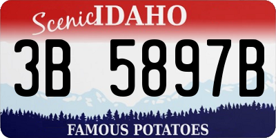 ID license plate 3B5897B