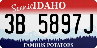 ID license plate 3B5897J