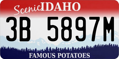 ID license plate 3B5897M
