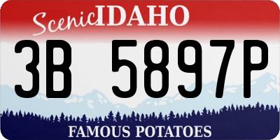 ID license plate 3B5897P