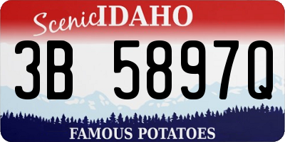 ID license plate 3B5897Q