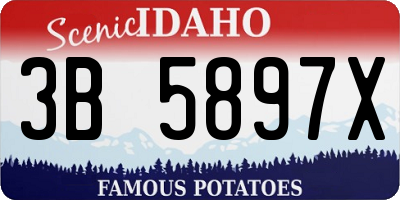 ID license plate 3B5897X