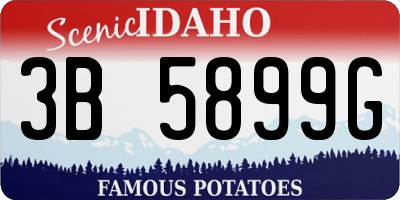 ID license plate 3B5899G