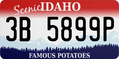 ID license plate 3B5899P