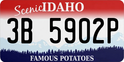 ID license plate 3B5902P