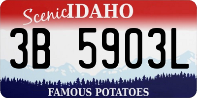 ID license plate 3B5903L