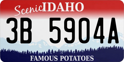 ID license plate 3B5904A