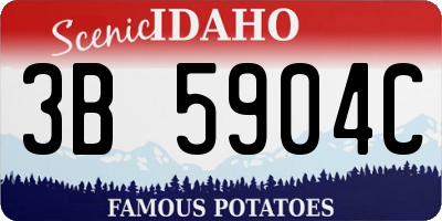 ID license plate 3B5904C