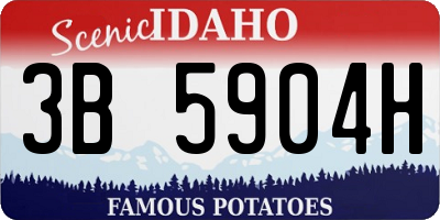 ID license plate 3B5904H