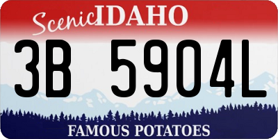ID license plate 3B5904L
